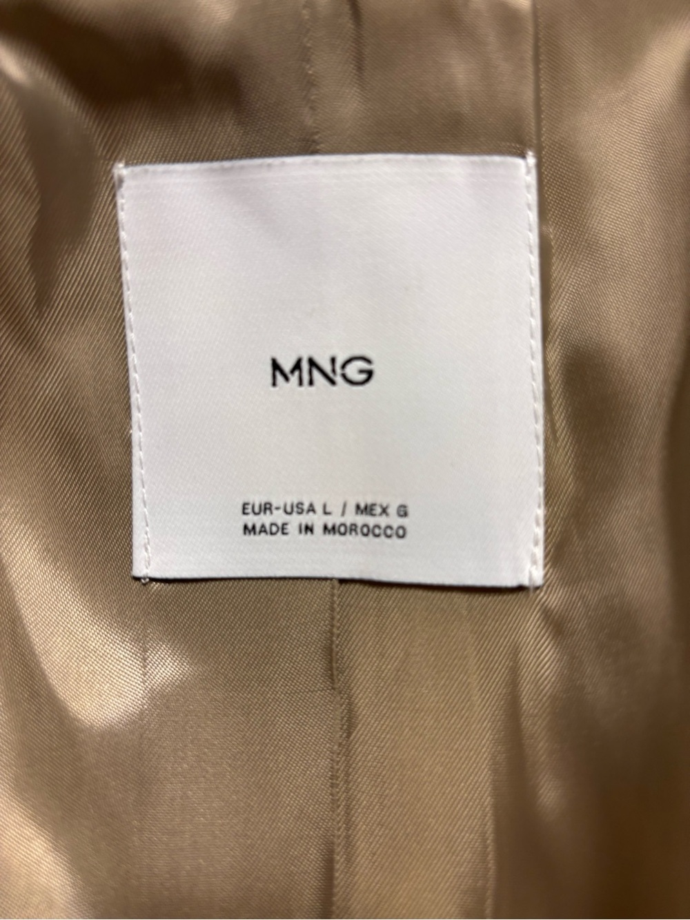 Mango Women's Cream Button-Front Structured Blazer Jacket Sz/L NWT. - Picture 9 of 13